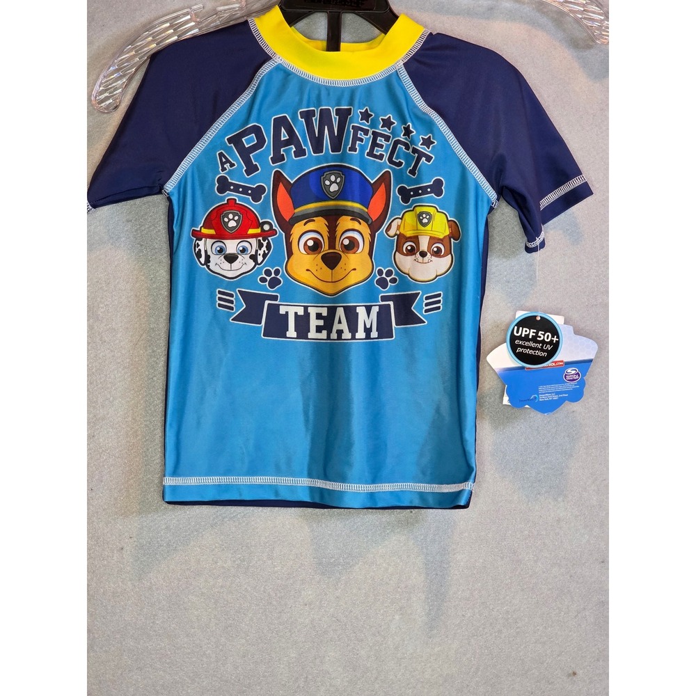 Paw Patrol Boys Rash Guard Swim Shirt UPF 50+ Blue 2T 2742074PA